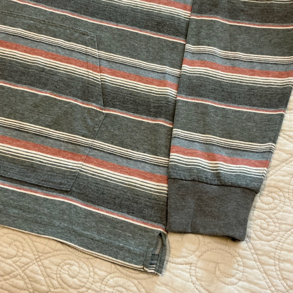 Salty Crew Crewser Long Sleeve Striped Hoodie Shirt Mens size Large - Picture 7 of 11
